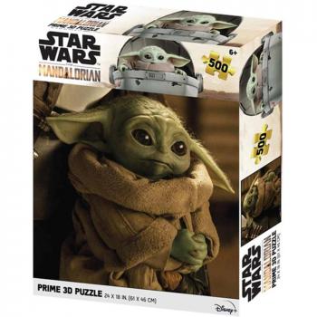 Prime 3D - Puzzle Lenticular The Mandalorian Grogu Cargado 500 Piezas