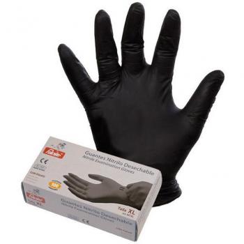 GUANTE DE NITRILO NEGRO TALLA L (CAJA CON 100 UNIDADES)