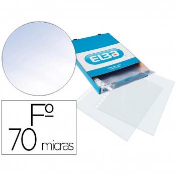Funda multitaladro Elba Standard Folio 70 micras transparente caja de 100 unidades