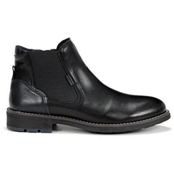 Botines de hombre Fluchos F1343 en piel negra, casuales y planos