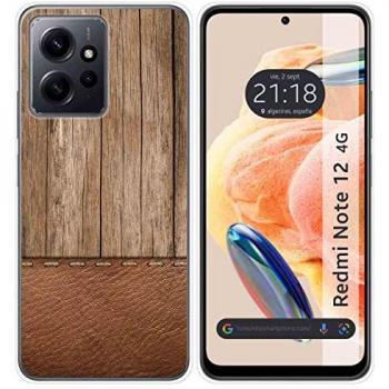 Funda de Silicona Personalizada para Xiaomi Redmi Note 12 4G con Diseño de Madera 09