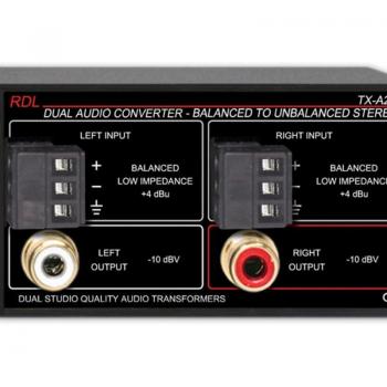 RDL TX-A2D Balanced to Unbalanced Dual Audio Converter