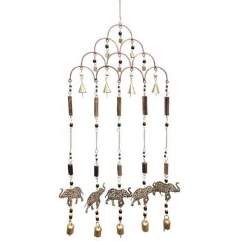 Móvil Elefante Colgante Gris 84x34x3cm - Decoración Moderna y Elegante para el Hogar