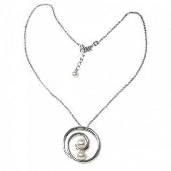 Colgante Plata Ley 925m Espiral Perlas Genuinas Inmaculada Romero