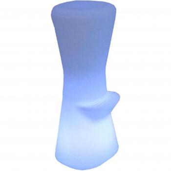 Taburete alto Redondo Corfu 74 LED con batería solar y recargable