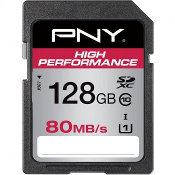PNY 128GB, SDXC High Performance 128GB SDXC UHS Class 10 memoria flash - Tarjeta de memoria