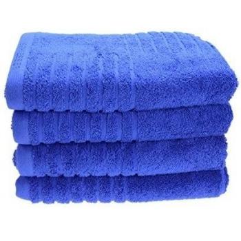 Schiesser 101471 relieve de 4 piezas de betz, 4 toallas de mano de 50 x 100 cm, 100% de algodón, colour azul