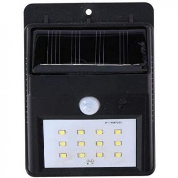 Aplique Solar Con Detector De Movimiento Grundig 12 LEDs 600mAh 4200K 11,5x8x4 cm