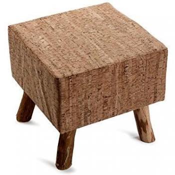 Versa 19500990 Taburete Madera Marrón 37 x 37 x 35 cm