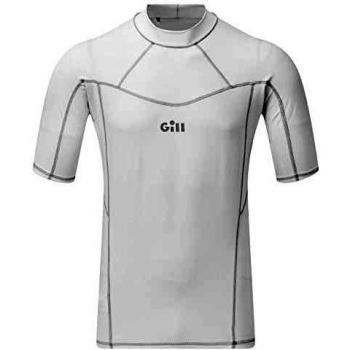 Gill Mens Pro Short Rash Vest Top - Blanco - Protection Solar Ligera UV y Properties SPF
