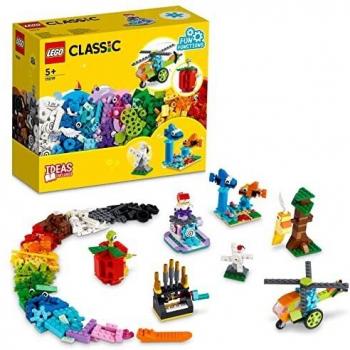 LEGO 11019 Classic Ladrillos y Funciones, Juego de Construcción, 7 Ideas de Mini Figuras Móviles, Helicóptero