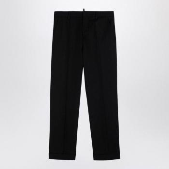 Dsquared2 Women's Dean Straight Trousers Black | Size 38 | S75KB0393S78136