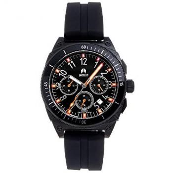 Shield Sonar Men's Black Chronograph Strap Watch with Date - One Size