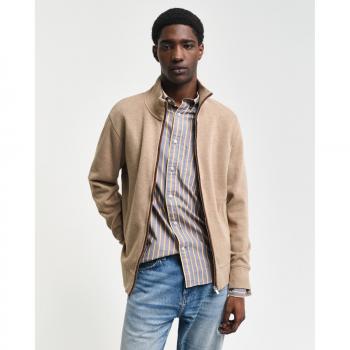 Cárdigan de Hombre Gant de Algodón con Cierre de Cremallera en Color Khaki y Beige, Modelo Casual 202802/2028042