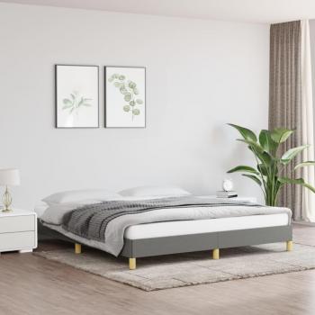 Cama solar sin colchón de Tela Dark Gris 180x200 cm - Estructura de cama tela gris oscuro 180x200 cm