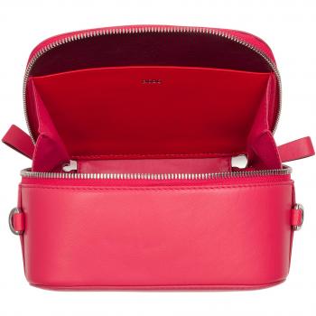 Dudu - Bandolera de mujer de piel con cremallera, bolso de hombro de cuero para mujer pequeña, bolso doble de hombro con hombro doble, bolso de diseño compacto elegante