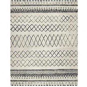 Alfombra de salón rectangular 160x230 beige estampado bereber MO 83