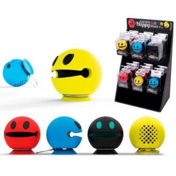 Altavoz Bluetooth Happy 3W Colorido Inalámbrico Expositor 12 Unidades