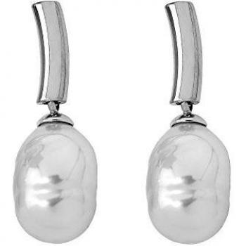 Majorica - Pendientes, 8 mm perlas blancas barrocas