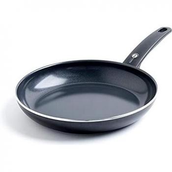 GreenPan Sartén Antiadherente de Aluminio con Revestimiento de Ceramica, Apta para Todo Tipo de Cocinas, Inducción, Horno y Lavavajillas, 24 cm, Negra