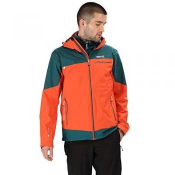 Regatta Sacramento V Waterproof & Breathable Lightweight Technical Hiking 3-In-1 Jacket with Extol Stretch Inner Chaqueta, Hombre, Salmón Quemado/Verde Azulado Profundo, XX-Large
