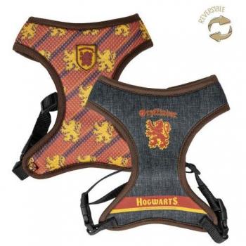 Arnés Premium para Perros S/M Harry Potter Gryffindor - Diseño Único, Licencia Oficial, Comodidad Acolchada y Material Transpirable