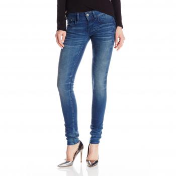 G-Star Raw Women's Lynn Mid Waist Skinny Jeans - Slim Fit, 5-Pocket Design, Blue (Medium Aged)