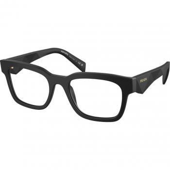 Gafas Recetadas Prada PR A10V 12P1O1 para Hombre Negras, Armazones Negros, Lentes Recetados de 51