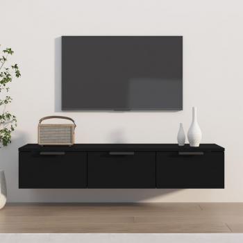 Armario de pared de madera de ingeniería 102x30x20cm en colores Blanco, Negro y Roble Sonoma, mueble de almacenaje estantería para oficina, estudio y dormitorio