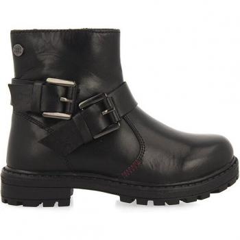 Botines de Piel Genuina Estilo Biker con Hebillas para Niña y Niño - Gioseppo