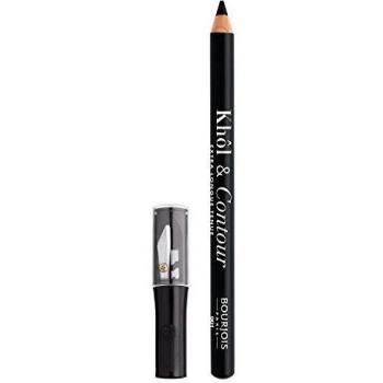 Bourjois 2-in-1 Khol and Contour Eyeliner and Eye Pencil and Sharpener 1 Noir-Issime, 1.2g