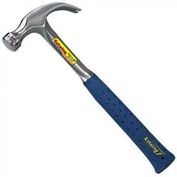 Estwing ESTE316C 14-218 16-Ounce Claw Hammer with Nylon Vinyl Cushion Grip Handle, Smooth Face, 1-Pack