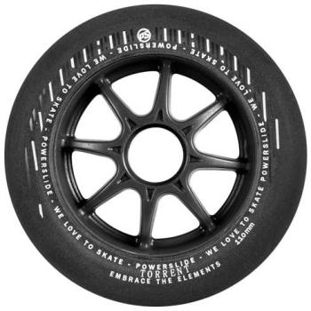 Powerslide Rueda Torrent Rain 4 Unidades Negro - Ruedas para patines, diseño resistente al agua, diámetro de 110 mm, dureza de 85A, incluye 4 unidades
