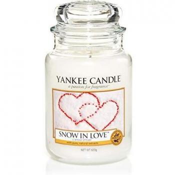 Vela Aromática Yankee Candle Amor en la Nieve 623g - Tarro Grande, Larga Duración hasta 150 Horas