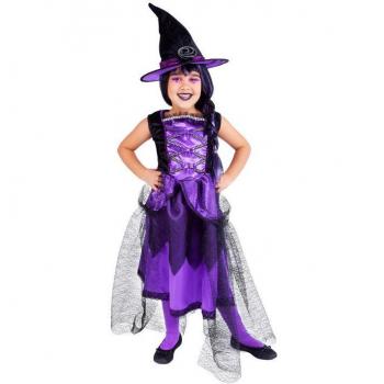Disfraz de Bruja Elegante Púrpura para Niña
