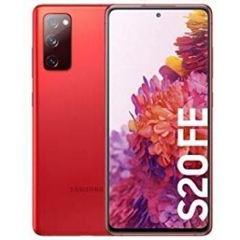 Samsung Smartphone Galaxy S20 FE con Pantalla Infinity-O FHD+ de 6,5 Pulgadas, 6 GB de RAM y 128 GB de Memoria Interna Ampliable, Batería de 4500 mAh y Carga rápida Rojo