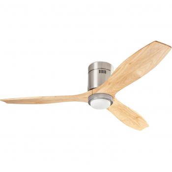 Ventilador de techo Forlight 30-8644-81-93 STEM LED Níquel satinado/madera clara
