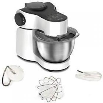 Moulinex Wizzo Robot Pâtissier QA310110-Robot de pastelería, batidor Flexible Patentado, Potencia 1000 W, Tartas, quiches, Pizzas, 7 Velocidades, Blanco
