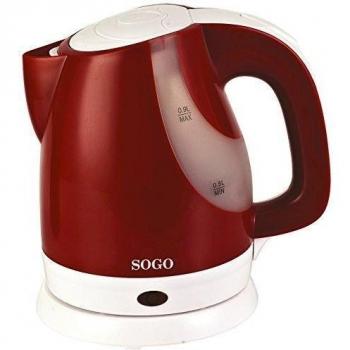 Sogo SS-5760 - Hervidor de agua eléctrico, color granate y blanco