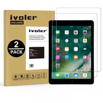 ivoler 2 Piezas Cristal Vidrio Templado Protector de Pantalla para iPad 10.2 Pulgadas 2021/2020 / 2019