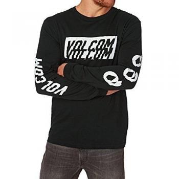 Volcom Chopper BSC LS Camiseta de Manga Corta, Hombre, Negro, M