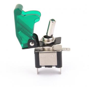 20a 12v Cubierta Auto Del Coche Led Verde Spst Palanca De Control De Interruptor De Encendido / Apagado