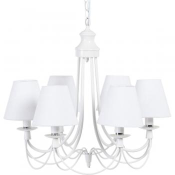 Lámpara de Techo Clásica BB Home 53 x 53 x 112 cm Metal Blanco Ø 15 cm
