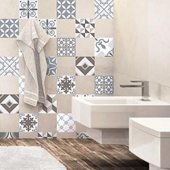 Ambiance Live BVBA Pack De 24 Adhesivos Azulejos PortuguesesMulticolor