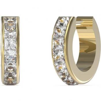 Pendientes Huggie Me de Guess en acero dorado con diseño elegante