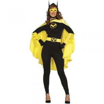 Disfraz de Superheroína Negra para Adultos Talla M-L 38-44 Spandex Fiestas Guirca