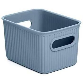 Tatay Caja Organizadora Rectangular Baobab, 1.5L de Capacidad, de Polipropileno, Libre de BPA, Color Azul