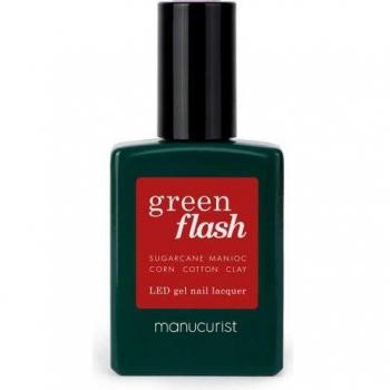 Manucurist Green Flash Esmalte Uñas Nude 15ml - Laca de uñas LED, acabado brillante, secado rápido, fórmula vegana y libre de tóxicos