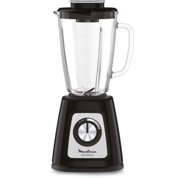 Batidora eléctrica Moulinex Blendforce 800 W con bol de vidrio de 1,75 L, color negro