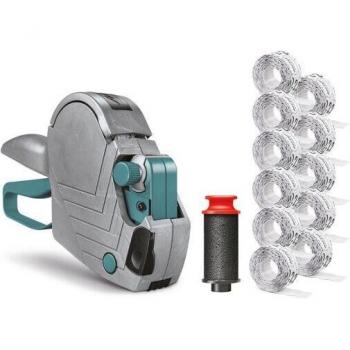 Etiquetadora Meto Basic S 822 Starter Kit con 1 rodillo, capacidad para 8 caracteres alfanuméricos y etiquetas de tamaño 22x12 mm